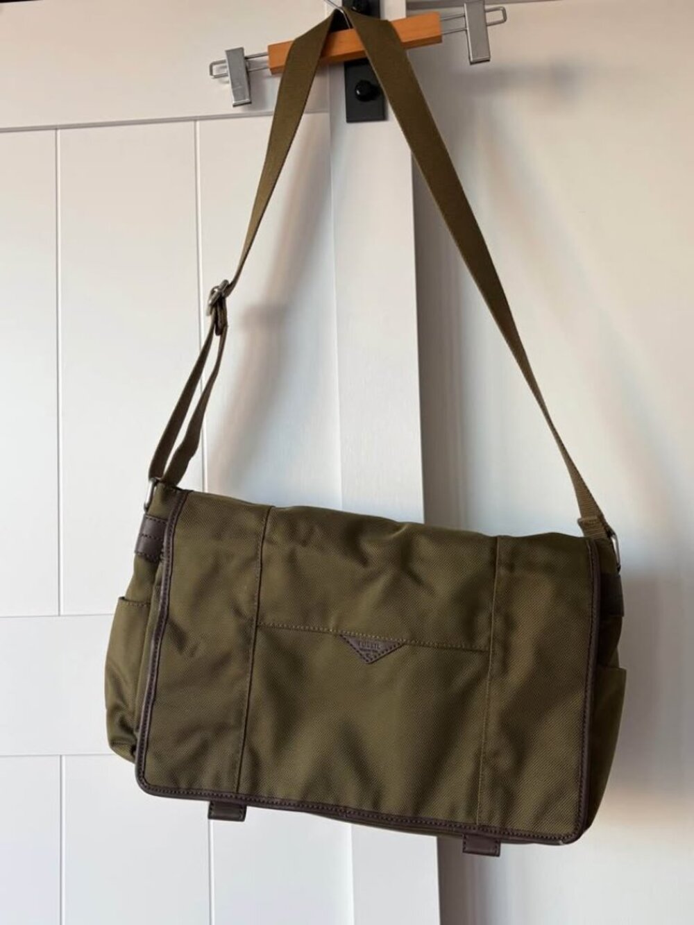 Fossil Canvas & Leather Messenger Bag - Almost New/Discontinued